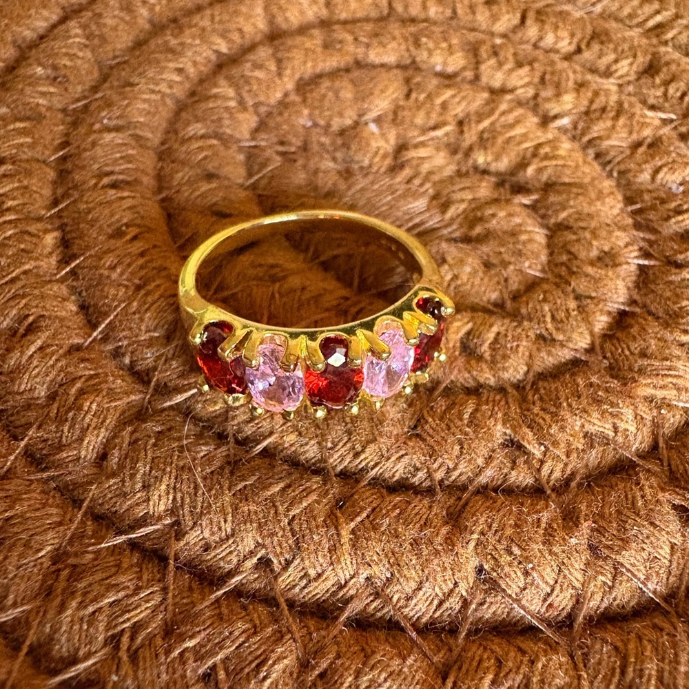 Anna + Nina red gemstone ring
